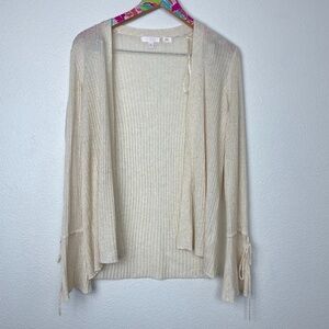 LC Lauren Conrad ribbed bell sleeve cardigan M